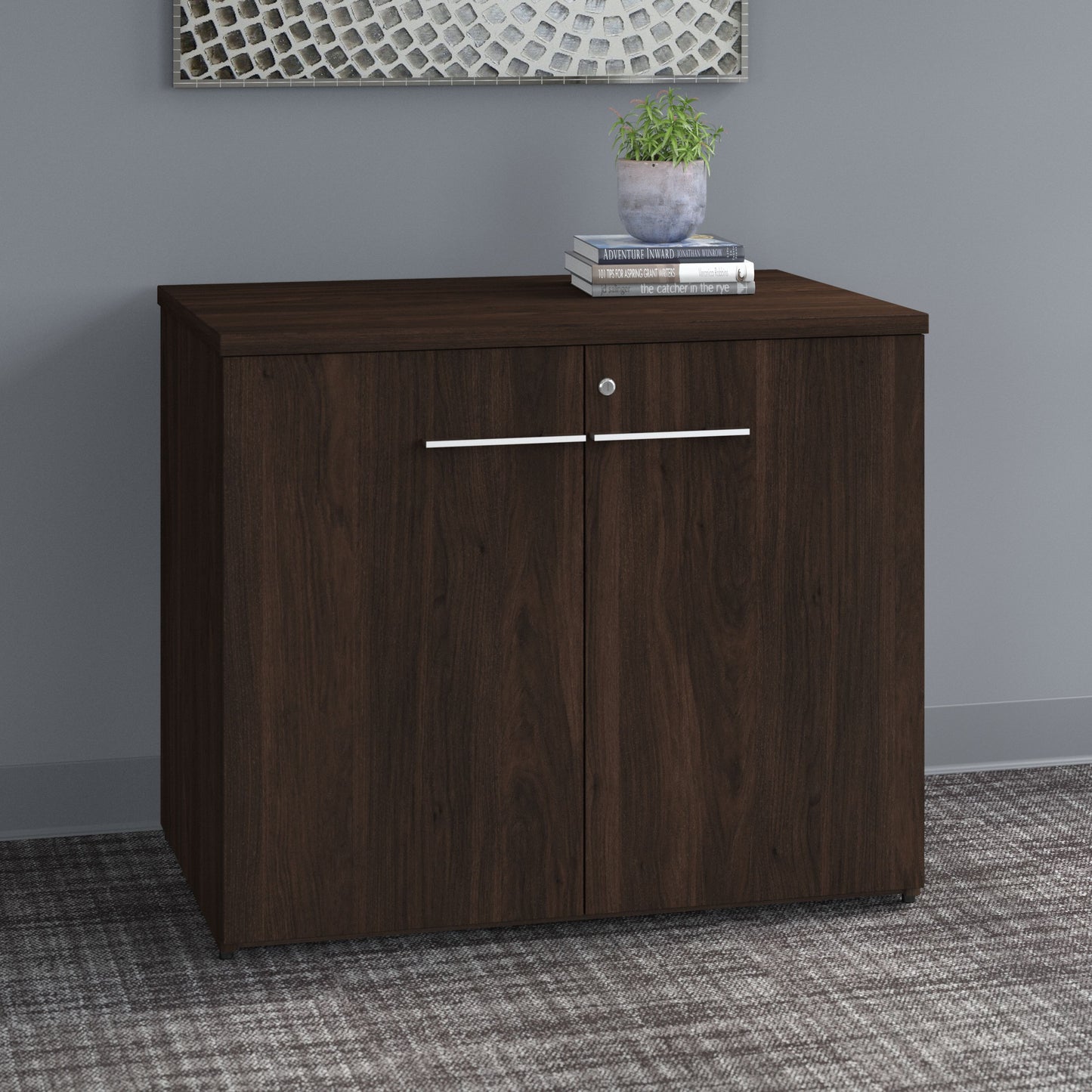Bush Business Furniture Office 500 36W Storage Cabinet with Doors - Assembled