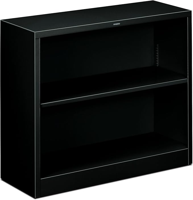 HON Brigade Steel Bookcase Two-Shelf 34-1/2w x 12-5/8d x 29h Black