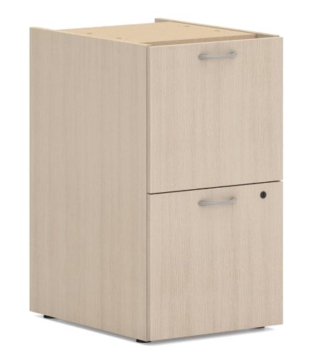 HON Mod Support Pedestal | 2 File Drawers | 15"W x 20"D x 28"H | Desert Oak Finish