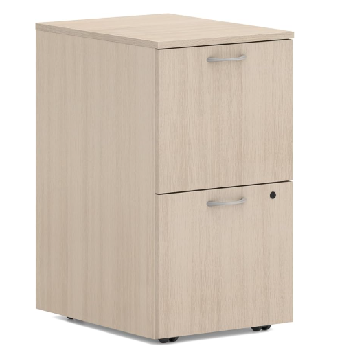 HON Mod Mobile Pedestal | 2 File Drawers | 15"W x 20"D x 28"H | Desert Oak Finish
