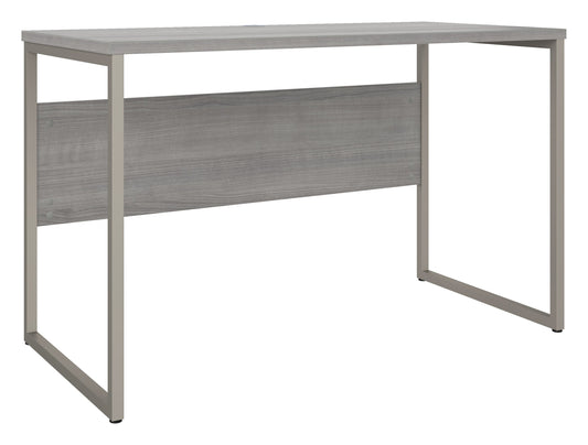 Bush Business Furniture Hybrid 48W x 24D Computer Table Desk with Metal Legs in Platinum Gray