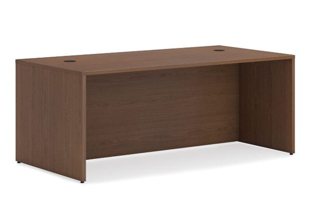HON Mod Desk Shell | 72"W x 30"D| Sepia Walnut Finish