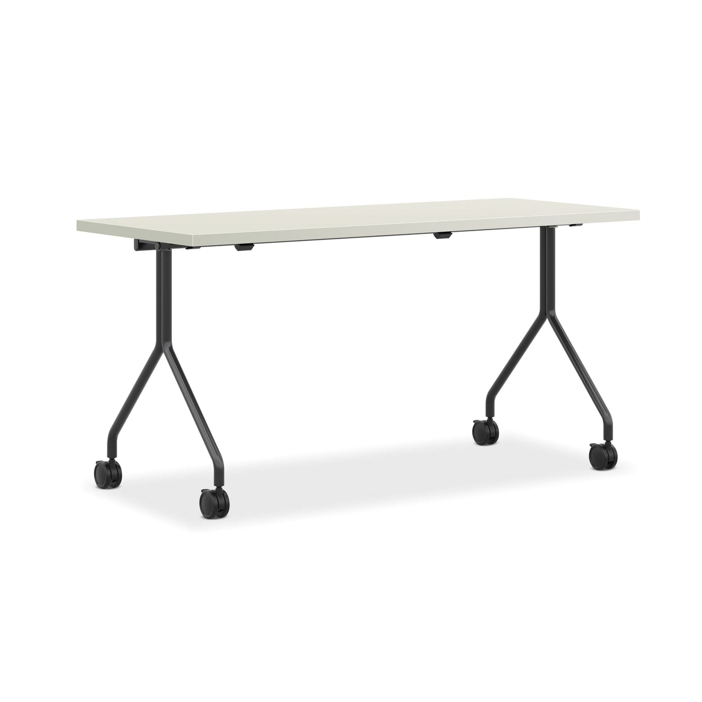 HON Between Nesting Table | Rectangle | 24"D x 60"W | Silver Mesh Laminate
