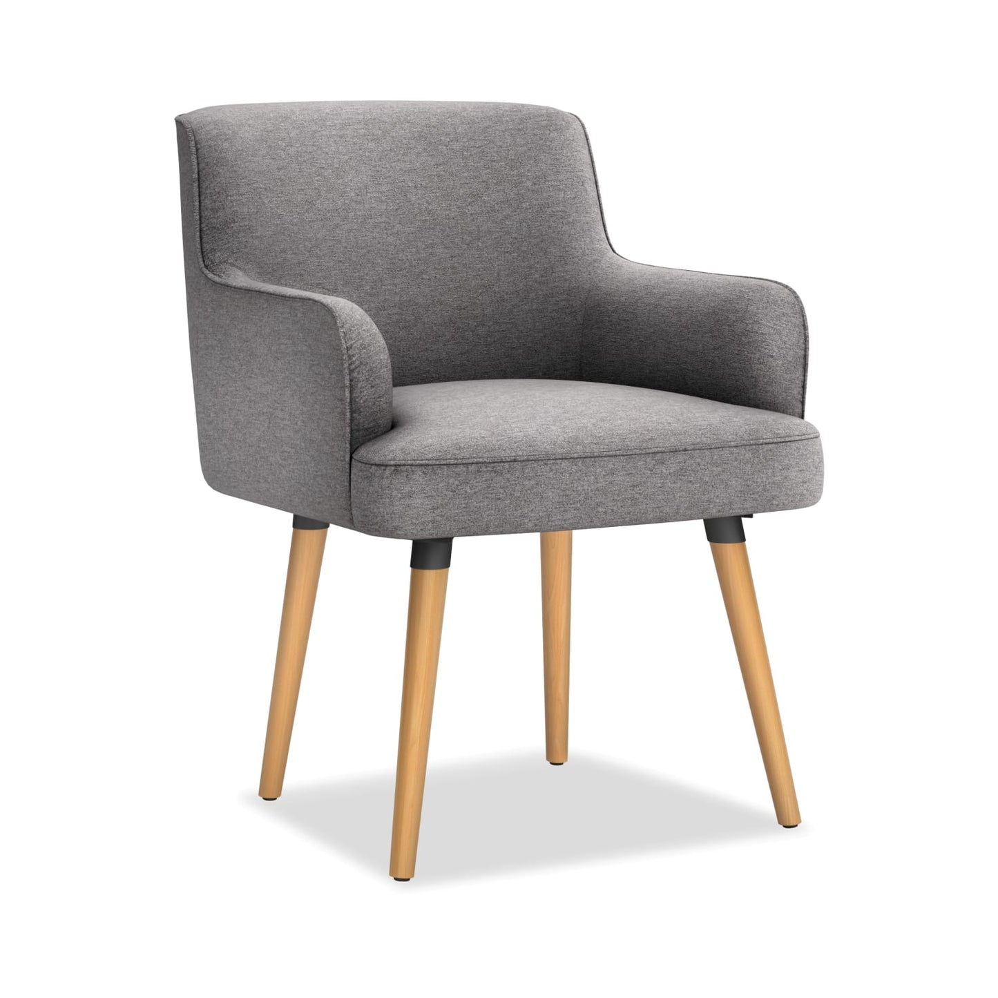HON Matter Multipurpose Chair | 4-Leg Base | Natural Wood Legs | Light Gray Fabric
