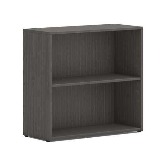 HON Mod Bookcase | 2 Shelves | 30"W x 13"D x 29"H | Slate Teak Finish
