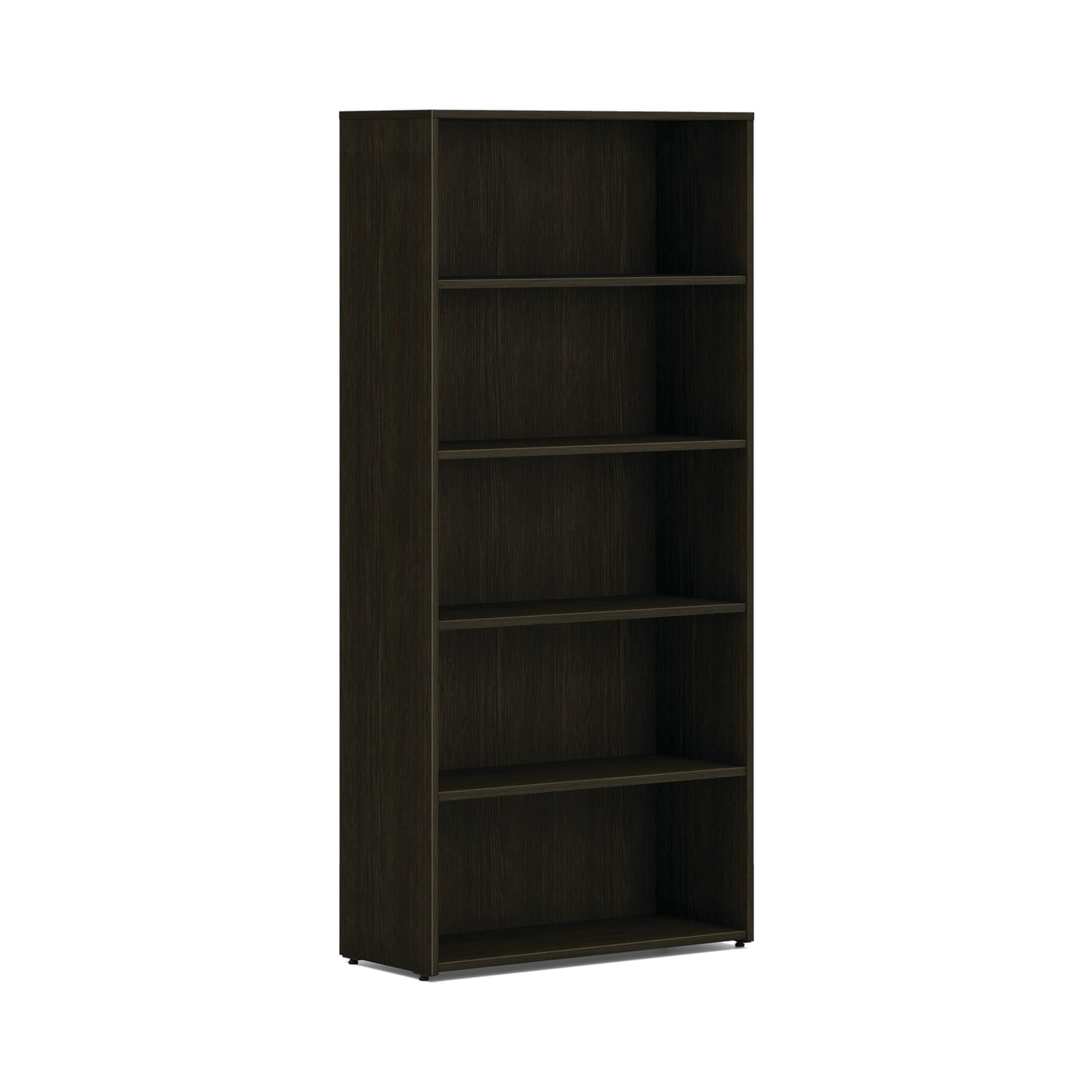 HON Mod Bookcase | 5 Shelves | 30"W x 13"D x 65"H | Java Oak Finish
