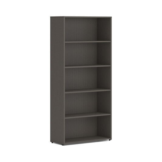 HON Mod Bookcase | 5 Shelves | 30"W x 13"D x 65"H | Slate Teak Finish