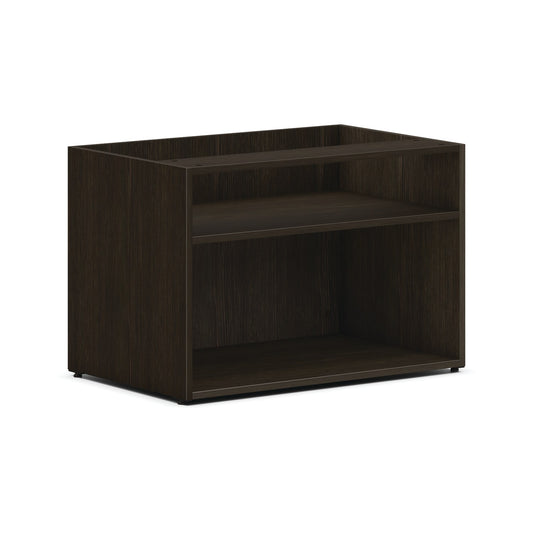 HON Mod Low Storage Credenza | Open | 30"W | Java Oak Finish