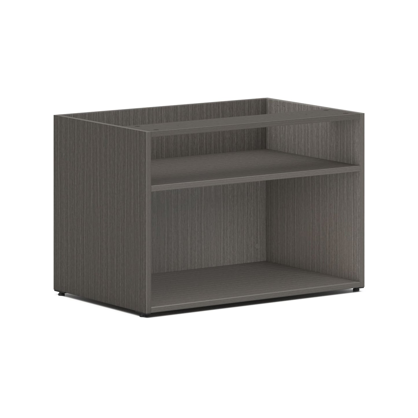 HON Mod Low Storage Credenza | Open | 30"W | Slate Teak Finish