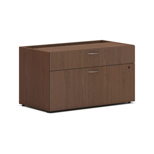 HON Mod Low Personal Credenza | 2 Drawers | Without Top | 36"W x 20"D x 21"H | Sepia Walnut Finish