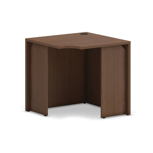 HON Mod Corner Desk Shell | 30"W | Sepia Walnut Finish