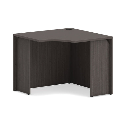 HON Mod Corner Desk Shell | 36"W | Slate Teak Finish