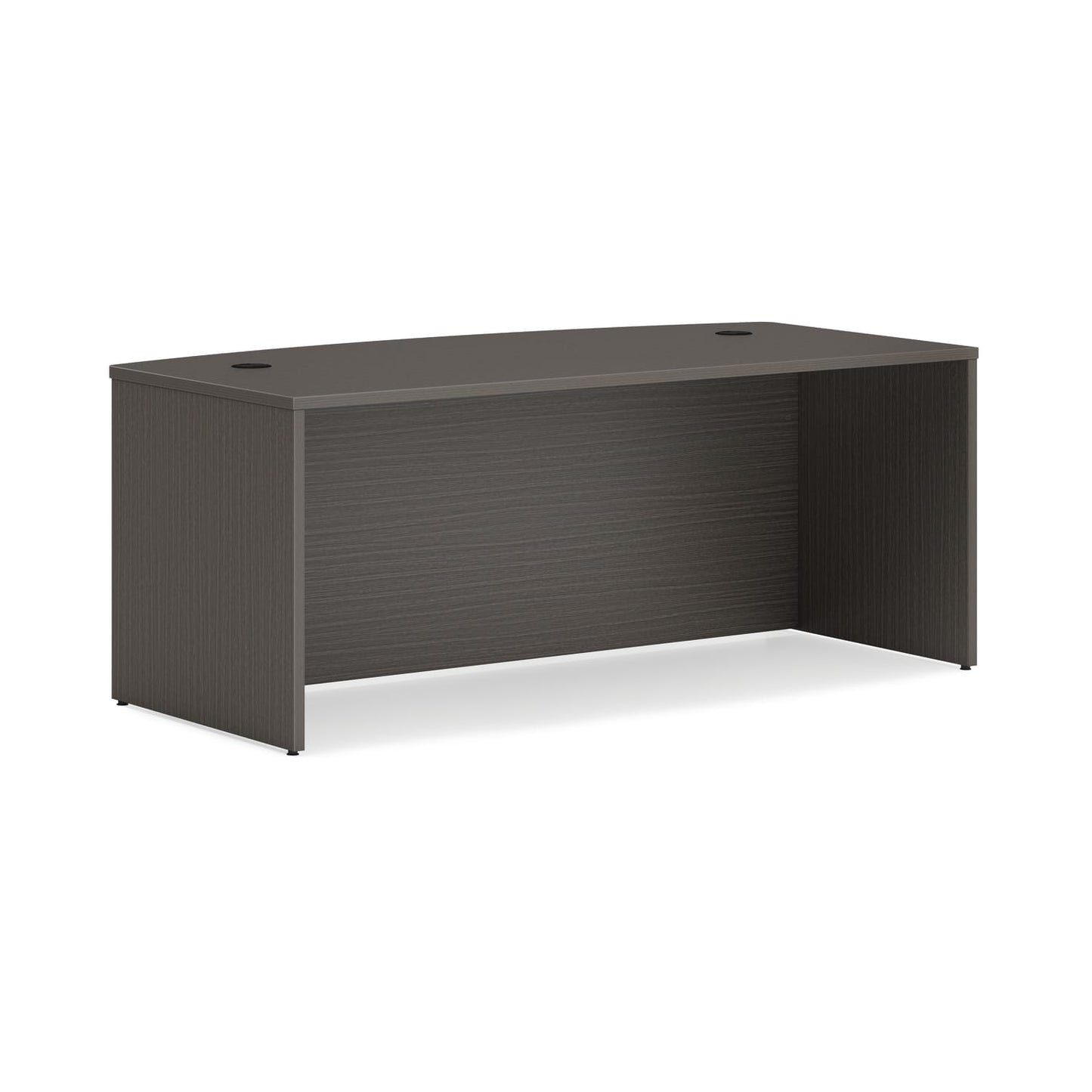 HON Mod Desk | Bow Front | 72"W | Slate Teak Finish