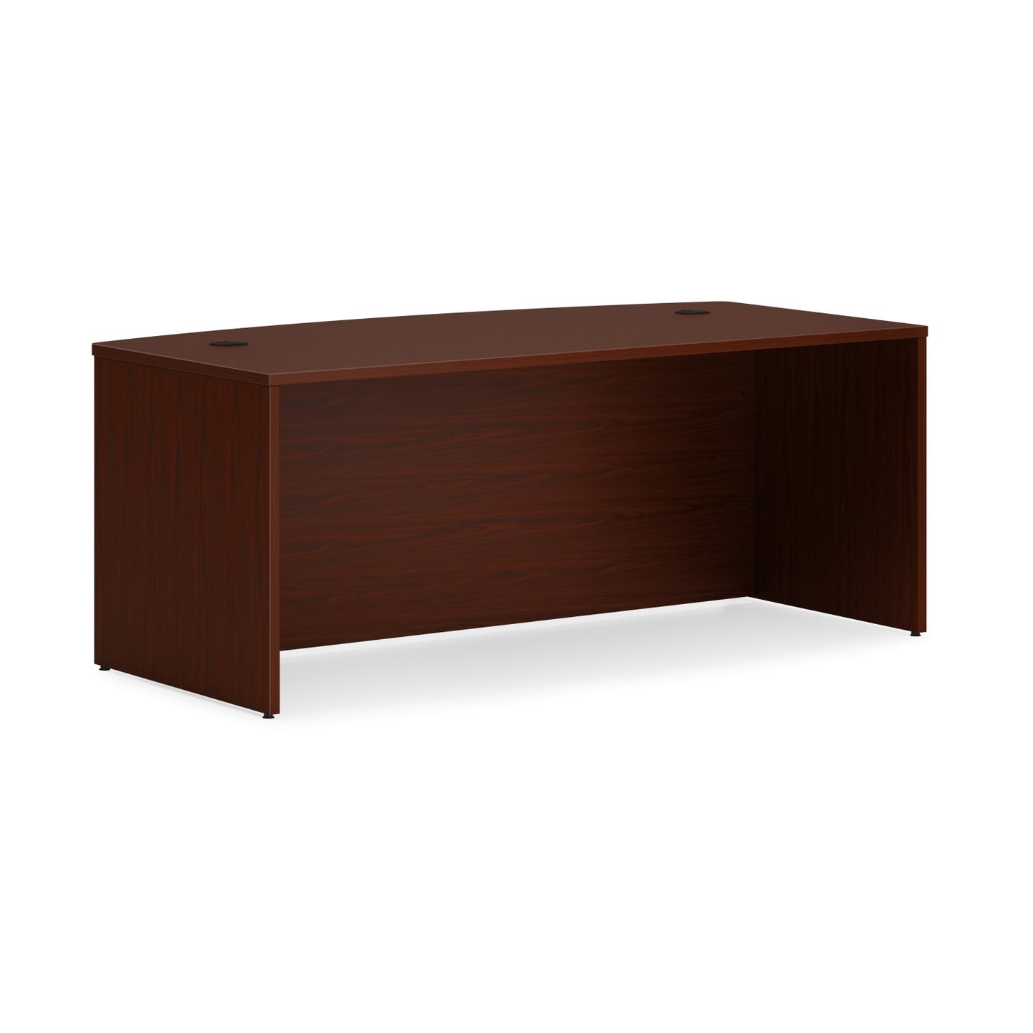 HON Mod Desk | Bow Front | 72"W | Traditional Mahogany Finish