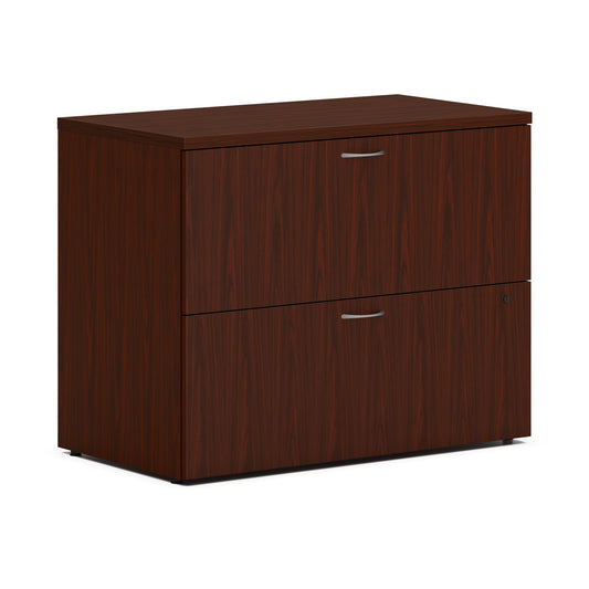 HON Mod Lateral File | 2 Drawers | Removable Top | 36"W x 20"D x 29"H | Traditional Mahogany Finish