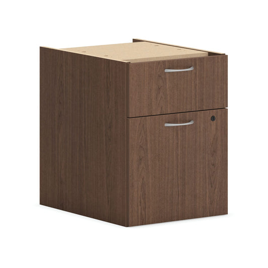 HON Mod Hanging Pedestal | 1 Box / 1 File Drawer | 15"W | Sepia Walnut Finish