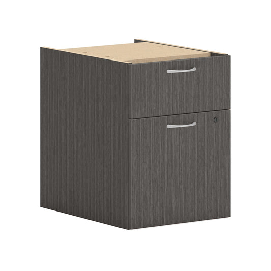 HON Mod Hanging Pedestal | 1 Box / 1 File Drawer | 15"W | Slate Teak Finish