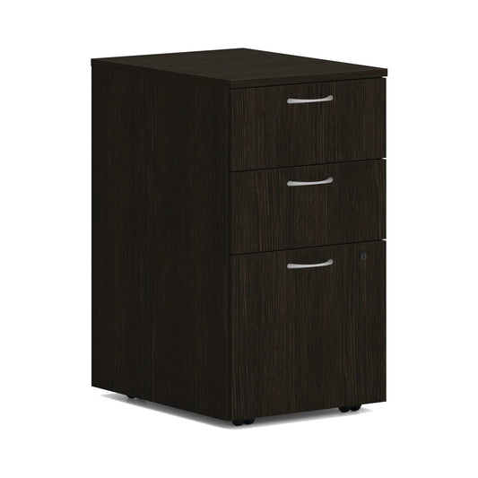 HON Mod Mobile Pedestal | 2 Box / 1 File Drawer | 15"W | Java Oak Finish