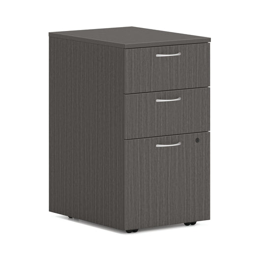 HON Mod Mobile Pedestal | 2 Box / 1 File Drawer | 15"W | Slate Teak Finish