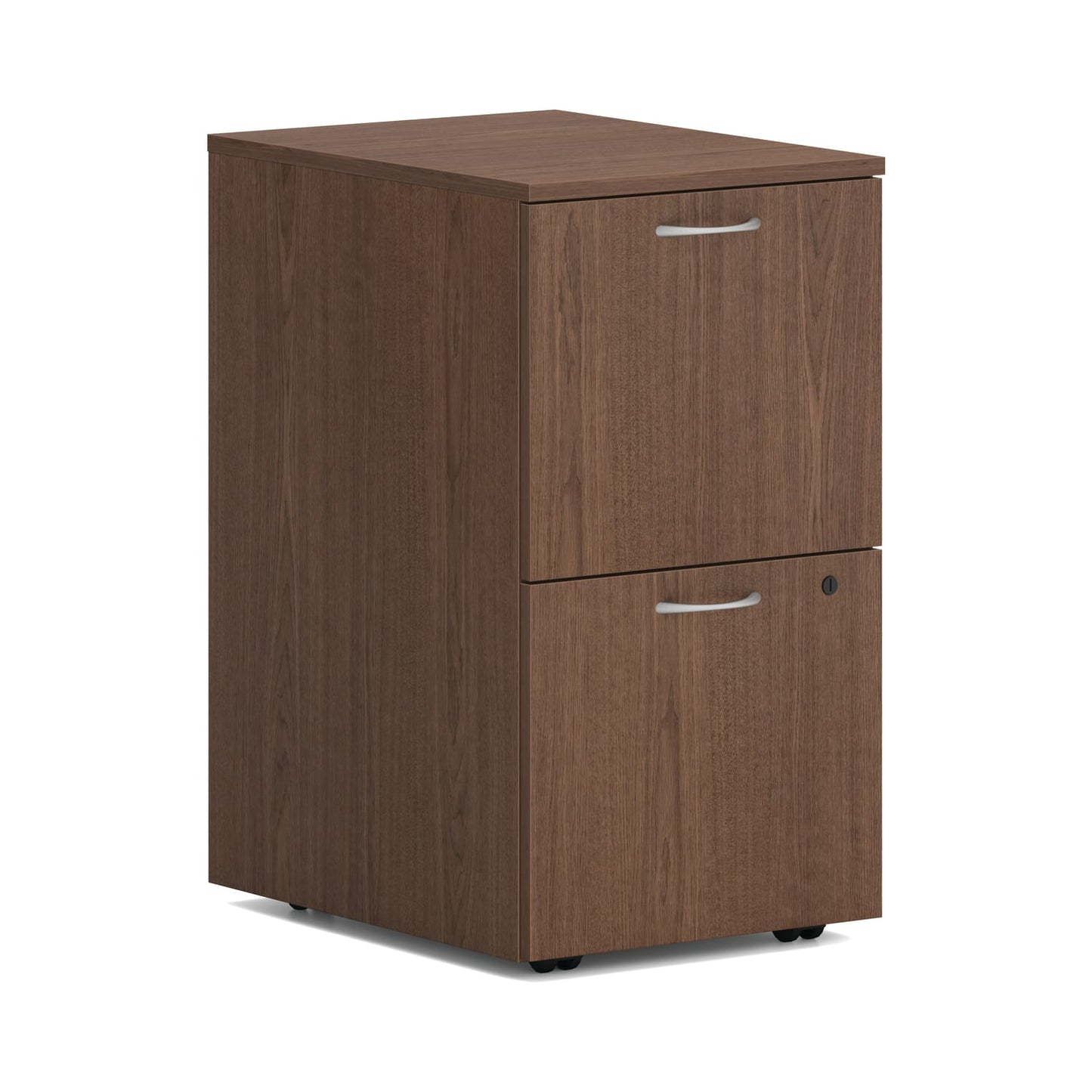 HON Mod Mobile Pedestal | 2 File Drawers | 15"W x 20"D x 28"H | Sepia Walnut Finish