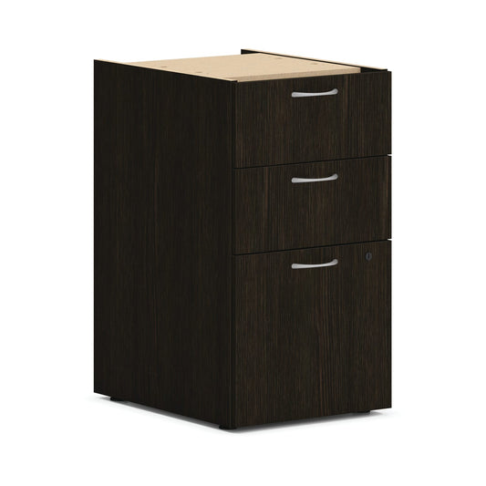 HON Mod Support Pedestal | 2 Box / 1 File Drawer | 15"W | Java Oak Finish