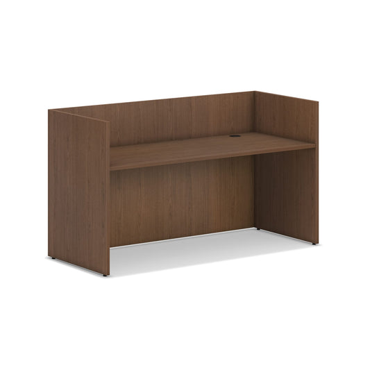 HON Mod Reception Desk Shell | 72"W | Sepia Walnut Finish