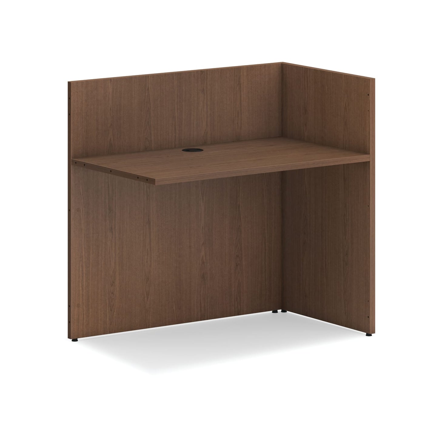 HON Mod Reception Desk Return | 42"W | Sepia Walnut Finish
