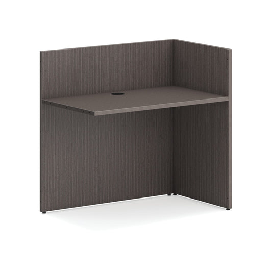 HON Mod Reception Desk Return | 42"W | Slate Teak Finish