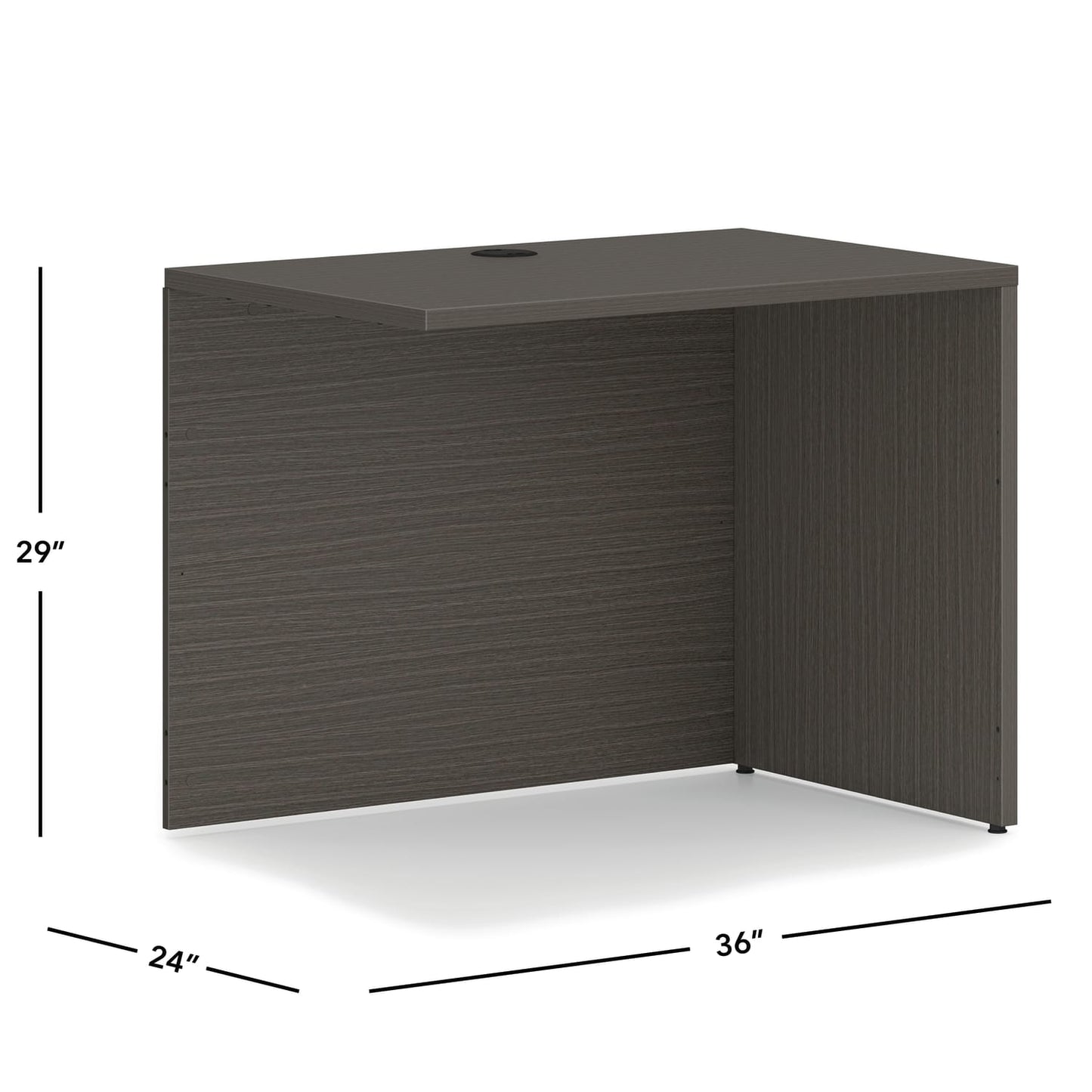 HON Mod Return Shell | 36"W x 24"D x 29"H | Slate Teak Finish