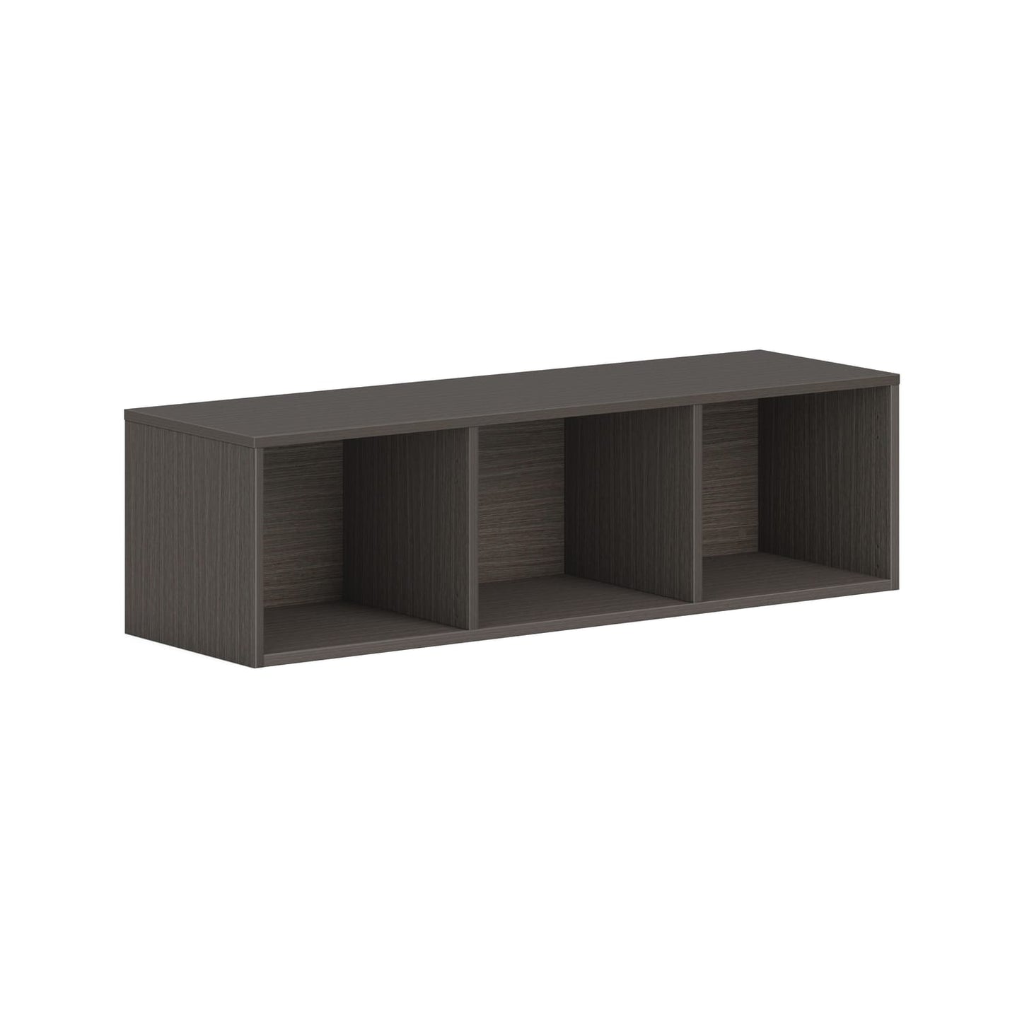 HON Mod Wall Mounted Storage | Open | 48"W | Slate Teak Finish