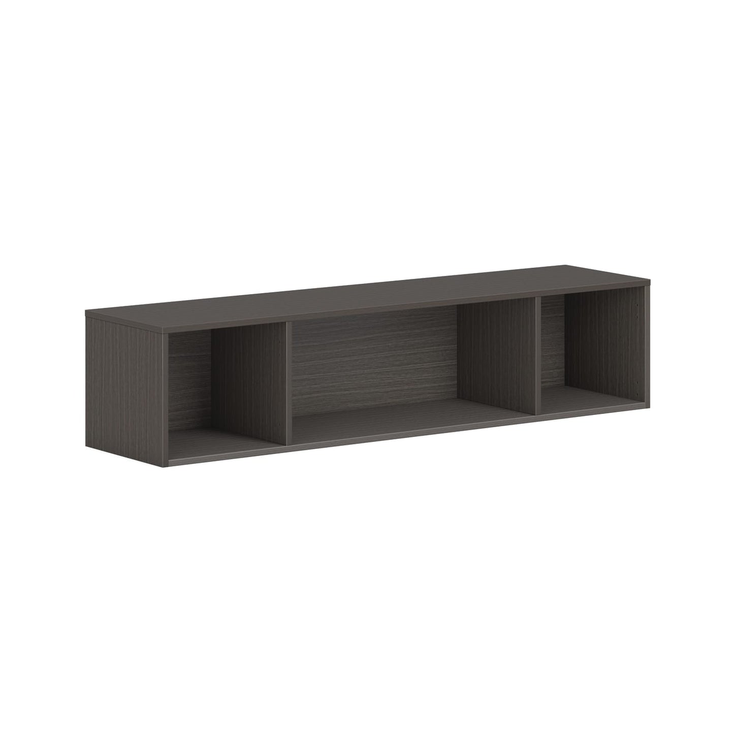 HON Mod Wall Mounted Storage | Open | 60"W | Slate Teak Finish