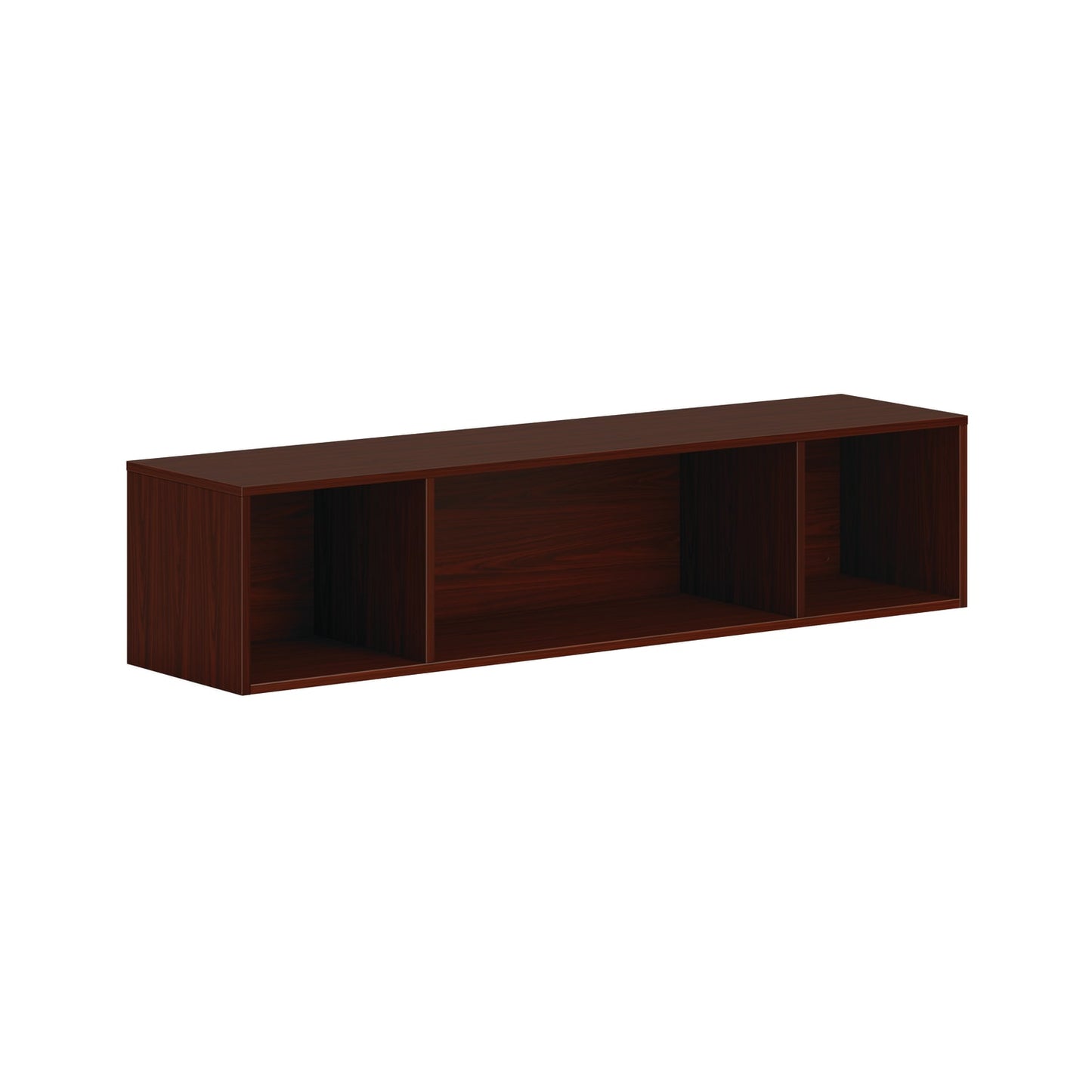 HON Mod Wall Mounted Storage | Open | 60"W | Traditional Mahogany Finish