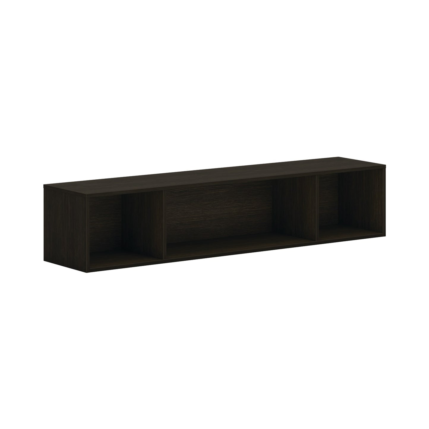 HON Mod Wall Mounted Storage | Open | 66"W | Java Oak Finish
