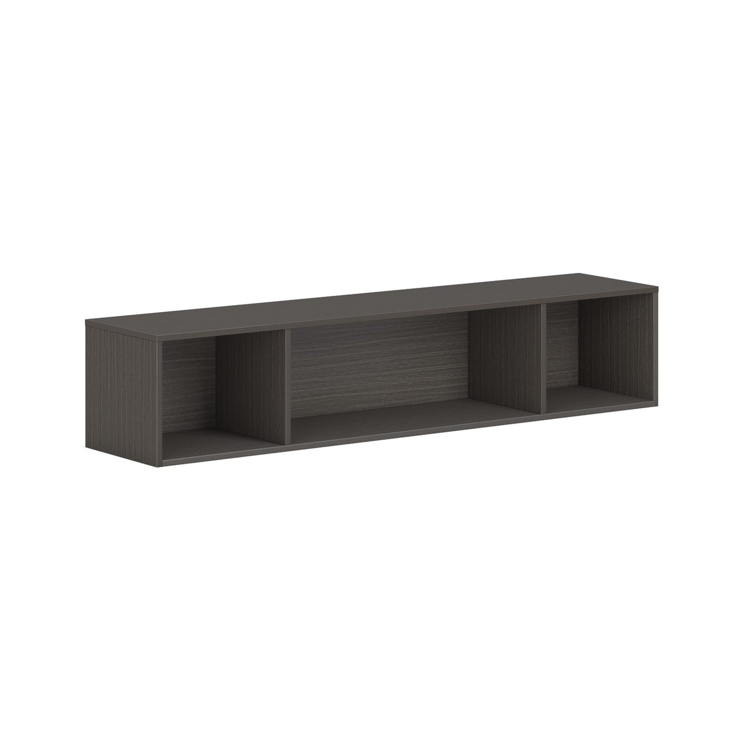 HON Mod Wall Mounted Storage | Open | 66"W | Slate Teak Finish