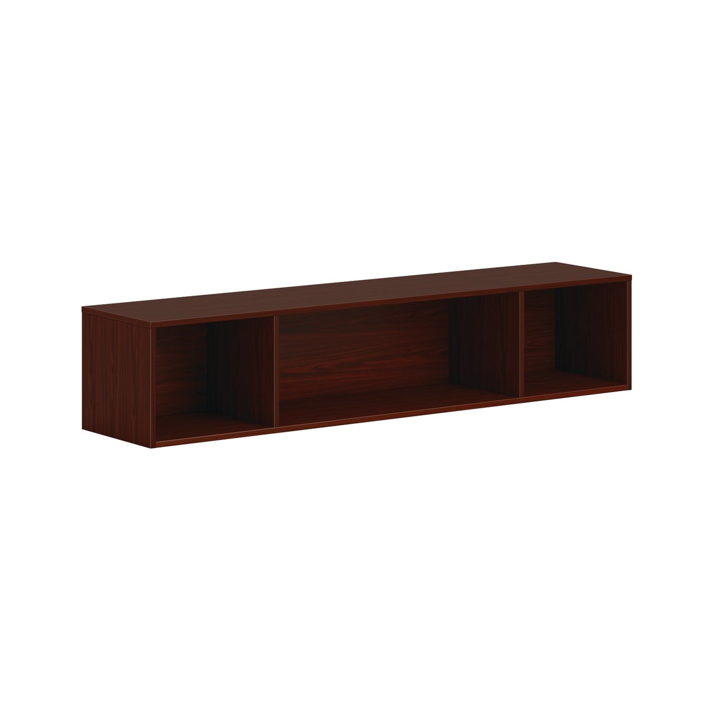 HON Mod Wall Mounted Storage | Open | 66"W | Traditional Mahogany Finish