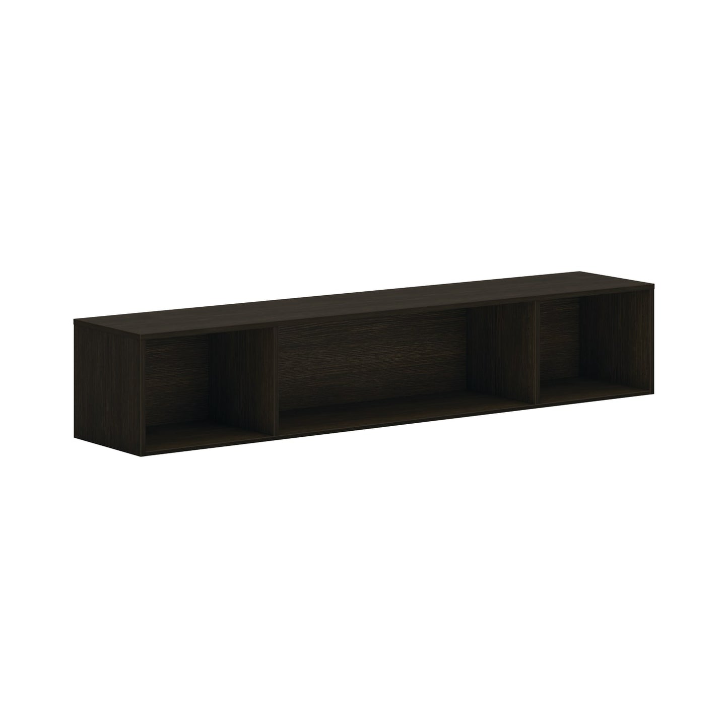 HON Mod Wall Mounted Storage | Open | 72"W | Java Oak Finish