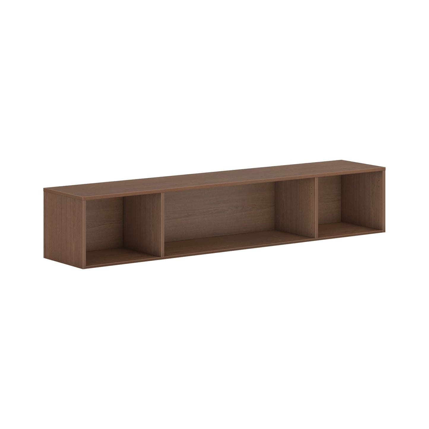HON Mod Wall Mounted Storage | Open | 72"W | Sepia Walnut Finish