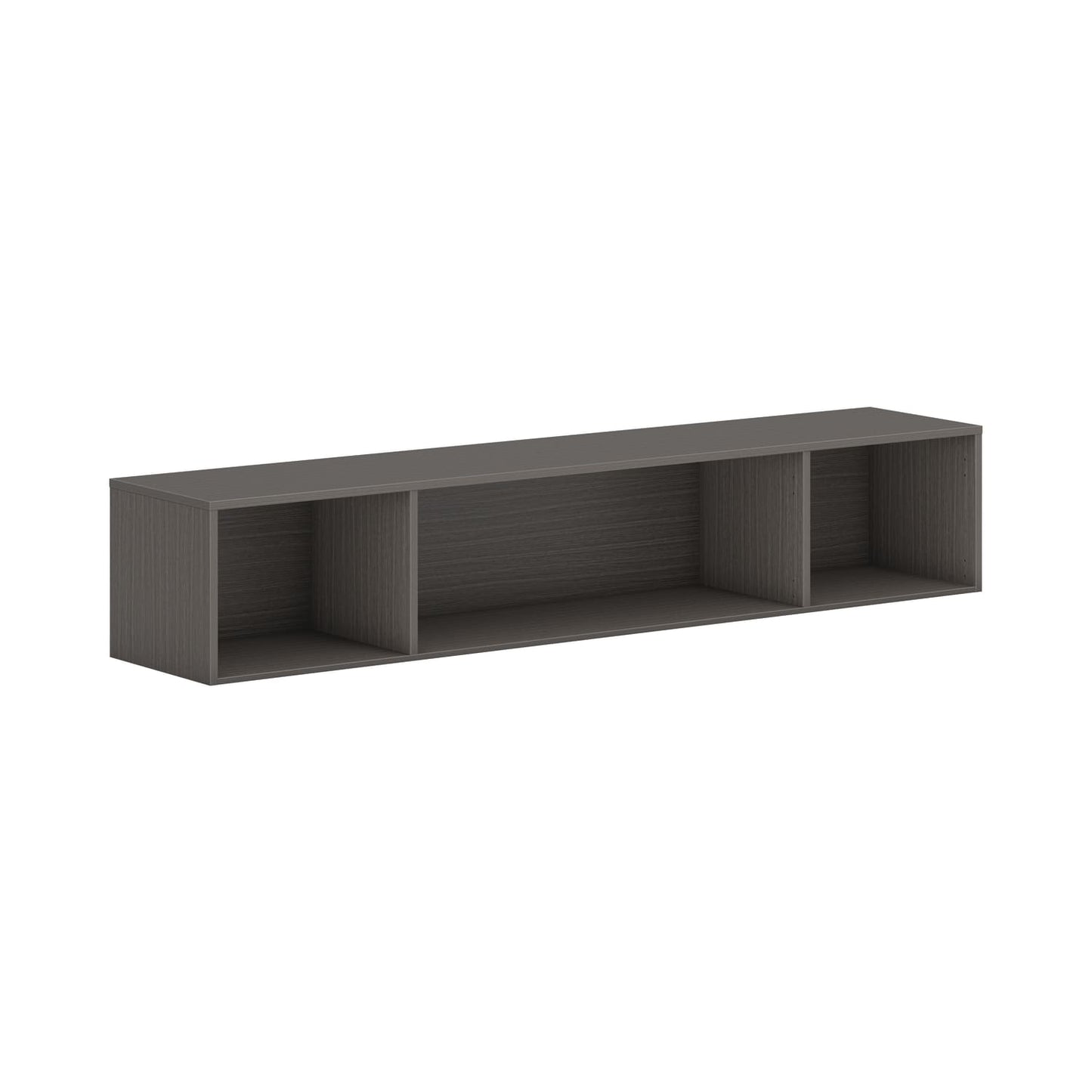 HON Mod Wall Mounted Storage | Open | 72"W | Slate Teak Finish
