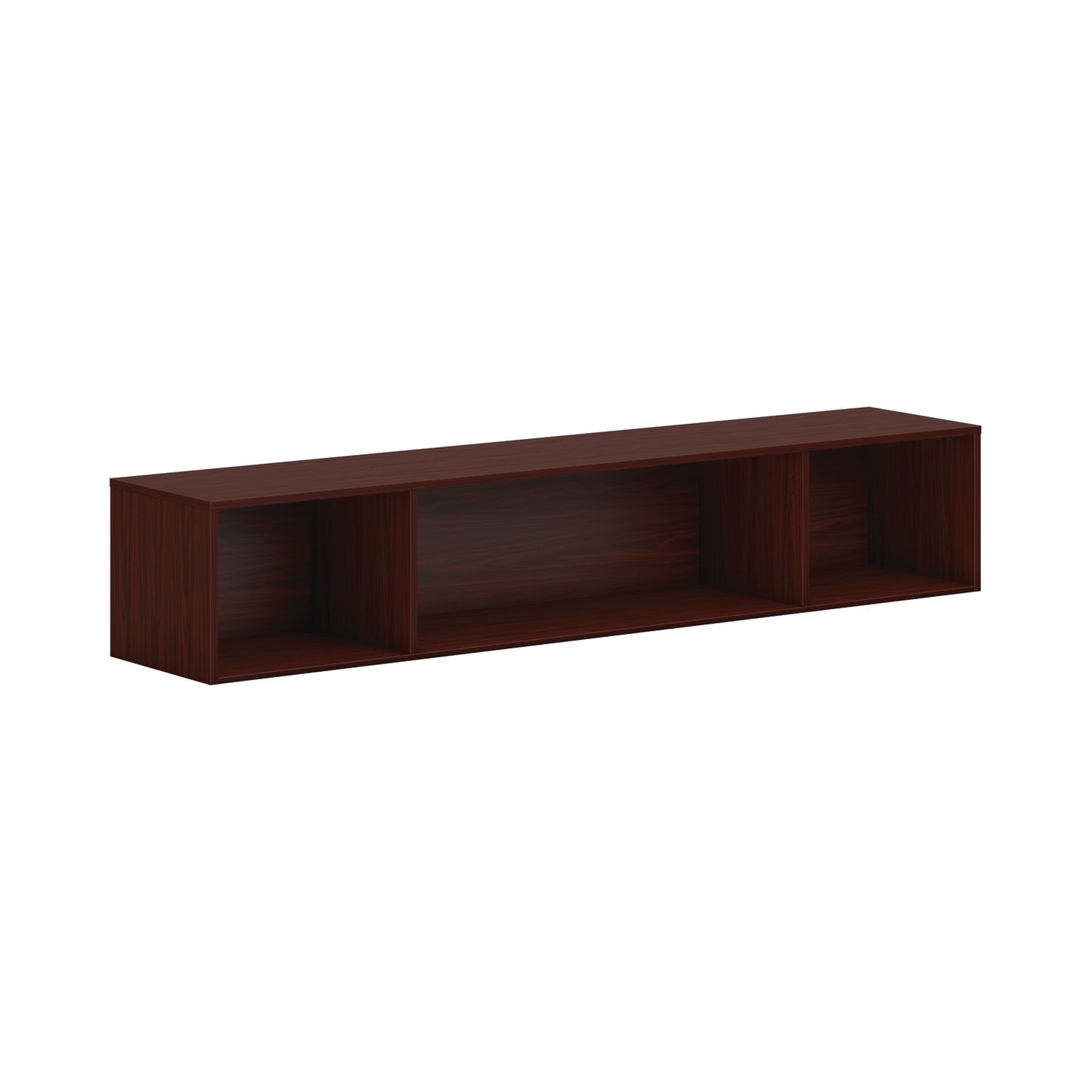 HON Mod Wall Mounted Storage | Open | 72"W | Traditional Mahogany Finish