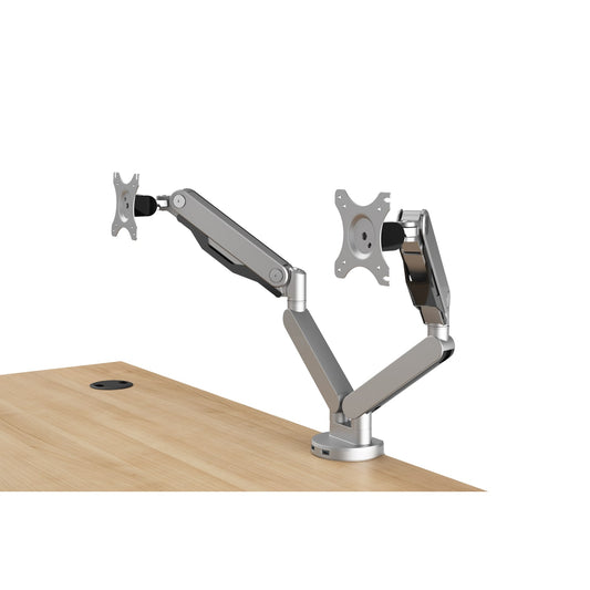 HON Dual Monitor Arm | 21"W | Aluminum Finish