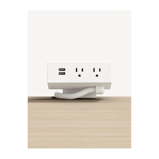 Electrical Desk Mounted Plug w/ USB and 2 Receptacles