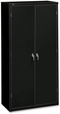 HON Brigade Steel Five-Shelf Storage Cabinet with High Storage Cabinet, 5 Adjustable Shelves, Black