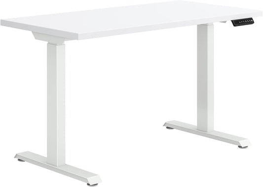 HON Coze Worksurface with Coordinate Height-Adjustable Base | 48"W x 24"D, White Top, White Base