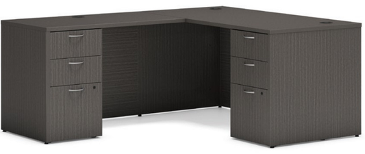 HON Mod L-Station | 4 Box Drawers / 2 File Drawers | 60"W x 72"D