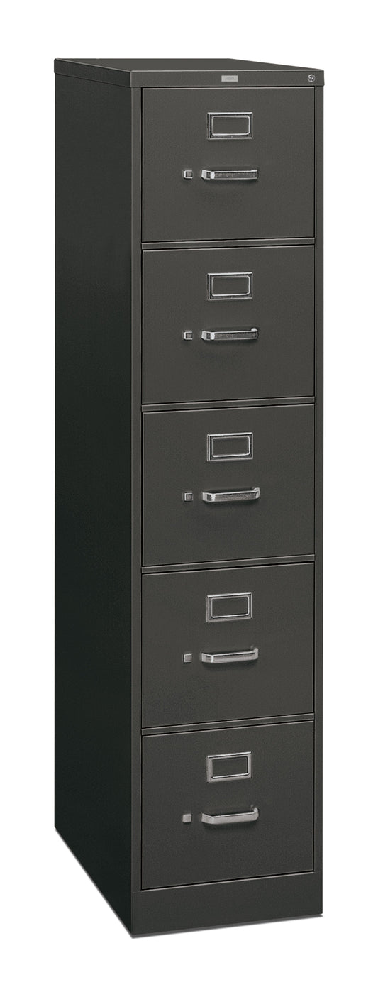 HON 310 Series File Cabinet, 5 Drawer Filing Cabinet, Desk Storage, Charcoal