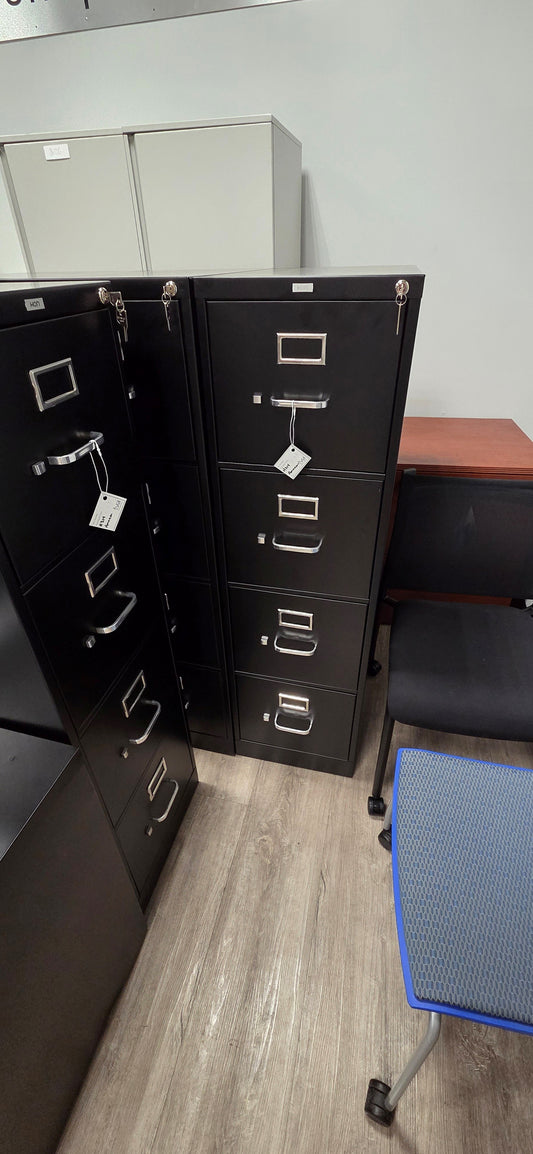 HON 4-Drawer Vertical File – Black Finish