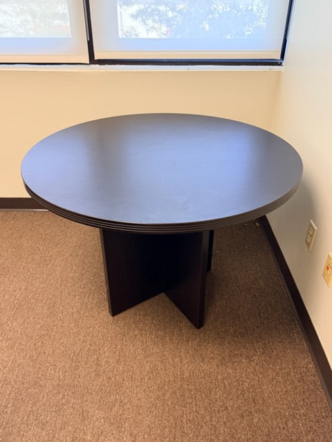 Pre-owned Cherryman 42" round tables, Black Cherry