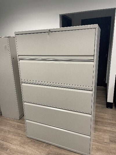 Pre-owned 5 Drawer HON lateral file 42” w