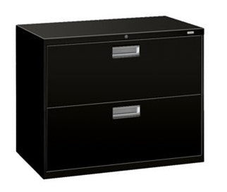 HON Brigade 600 Series Lateral File | 2 Drawers | Polished Aluminum Pull | 36"W x 18"D x 28-3/8"H