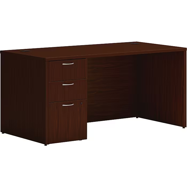 HON Mod 60"W Single Pedestal Desk (30"D)